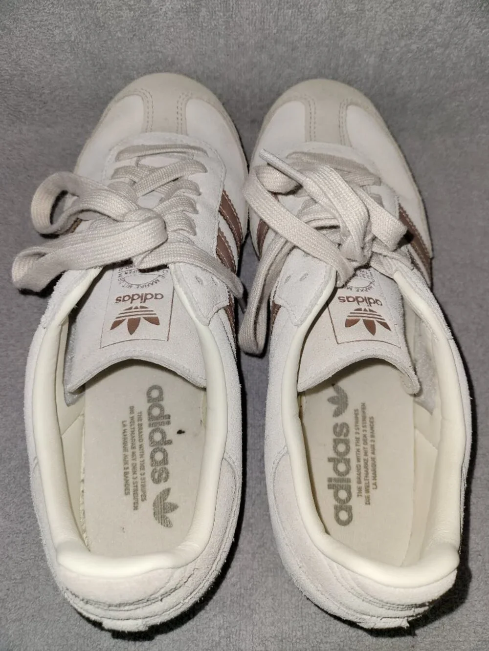Adidas Samba OG Women's Size 9 Off White Copper Metallic Sneakers JQ2106 (#2216)